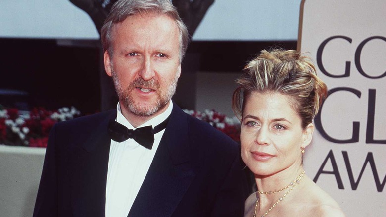 James Cameron et Linda Hamilton aux Golden Globe Awards