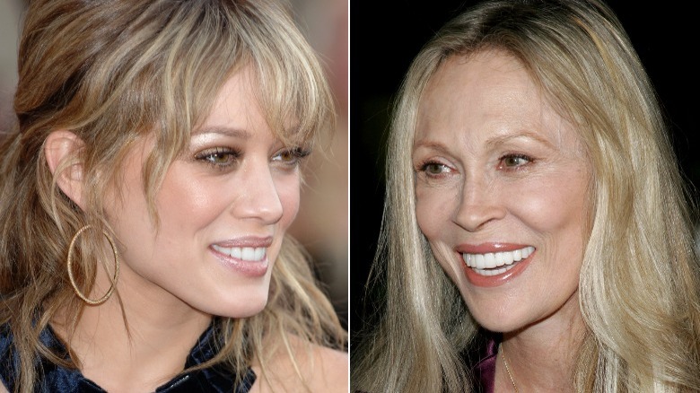 Hilary Duff souriante, Faye Dunaway souriante