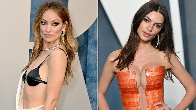 Olivia Wilde et Emily Ratajkowski posant