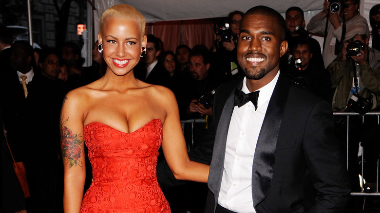 Amber Rose et Kanye West posent