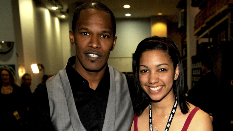 Jamie Foxx posant avec Corinne Foxx