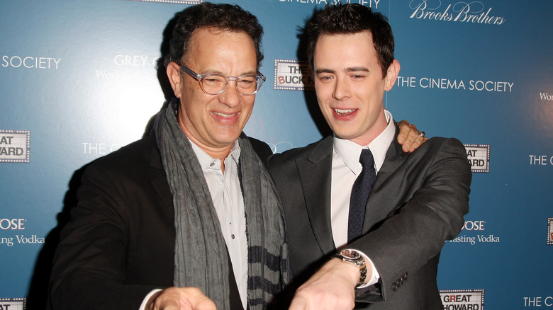 Tom Hanks et Colin Hanks souriant