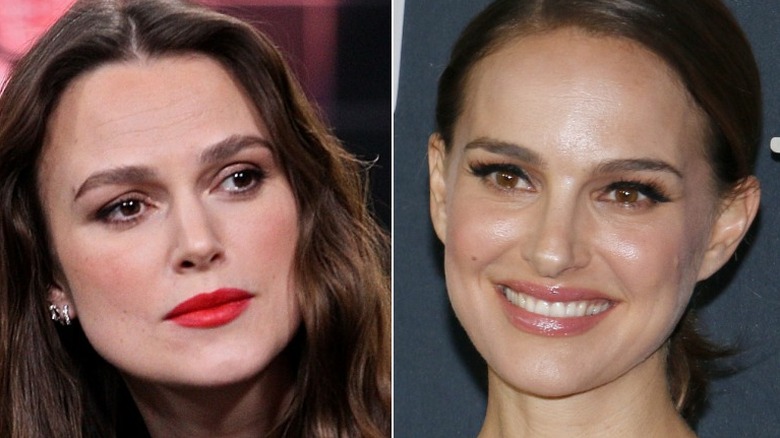 Keira Knightley lèvre rouge Natalie Portman souriant