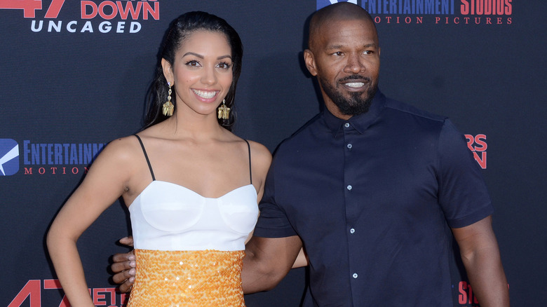 Jamie et Corinne Foxx posent 