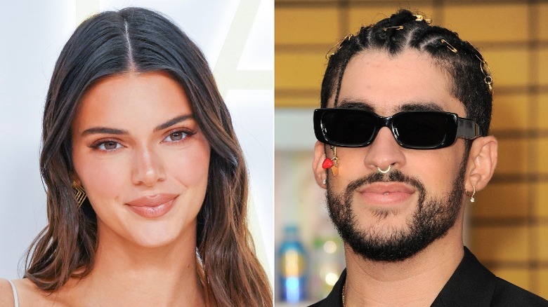 Kendall Jenner et Bad Bunny posent en image composite