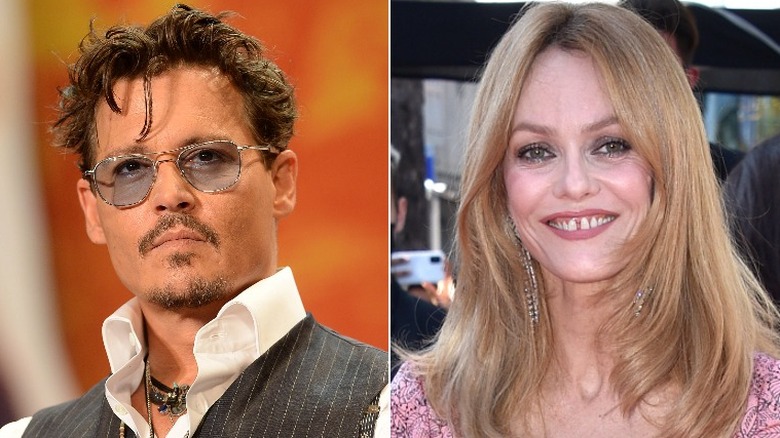 Johnny Depp et Vanessa Paradis posent