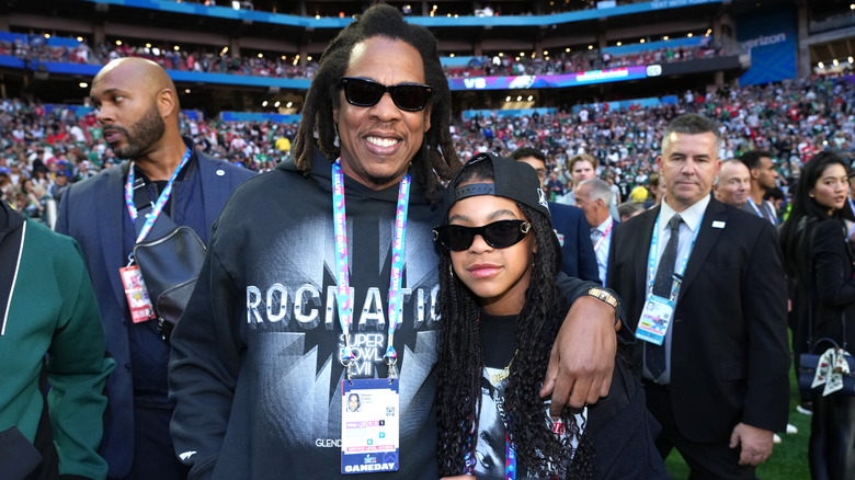 Jay-Z et Blue Ivy posent