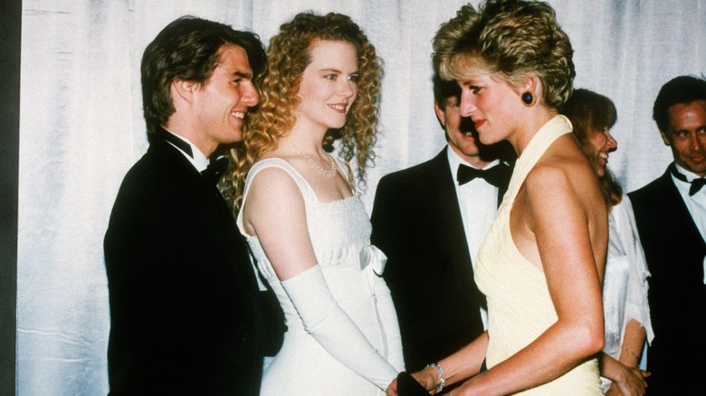 Tom Cruise et Nicole Kidman avec la princesse Diana