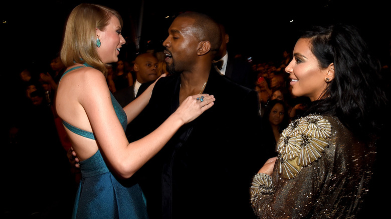 Taylor Swift, Kanye West et Kim Kardashian en 2015