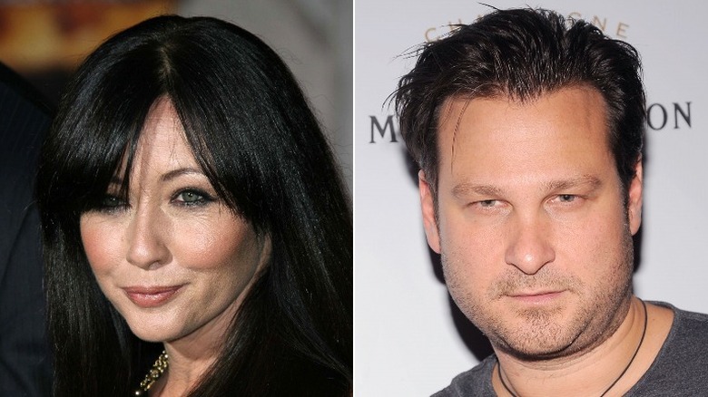 Shannen Doherty et Jason Pomeranc posent