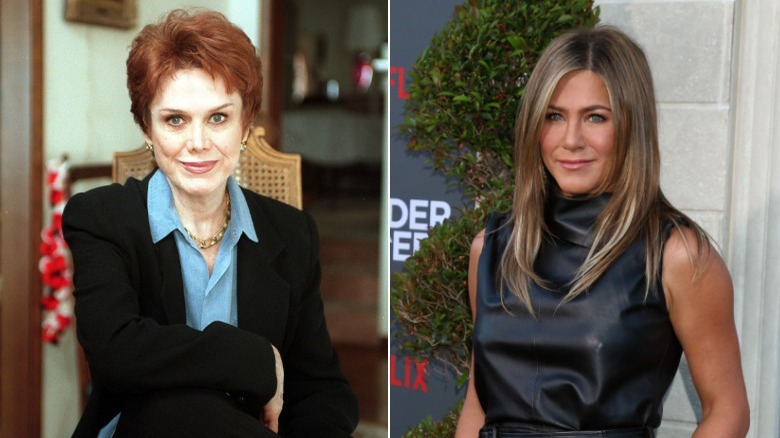 Nancy Dow et Jennifer Aniston posent