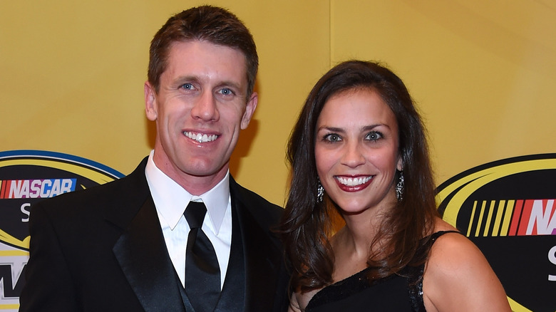 Carl Edwards posant avec sa femme Kate Edwards