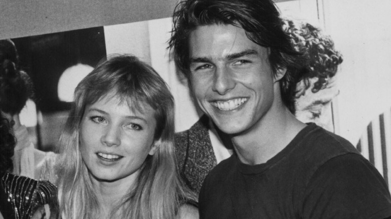 Rebecca De Mornay et Tom Cruise posent 