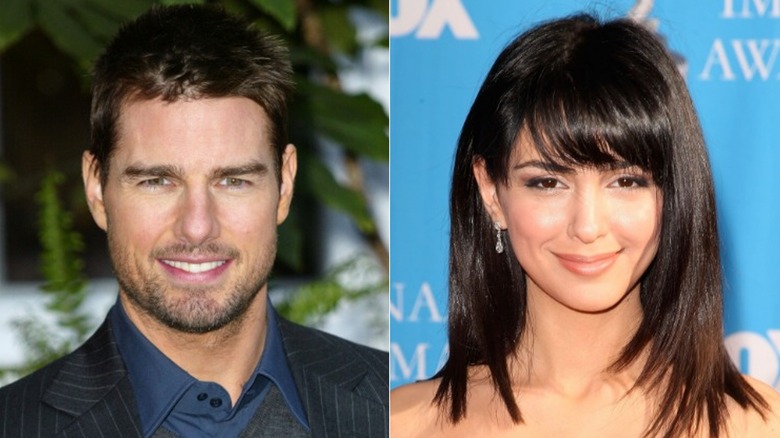 Tom Cruise souriant, Nazanin Boniadi souriant 