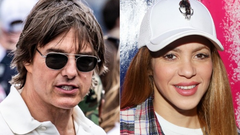 Tom Cruise avec des lunettes de soleil, Shakira avec un chapeau 