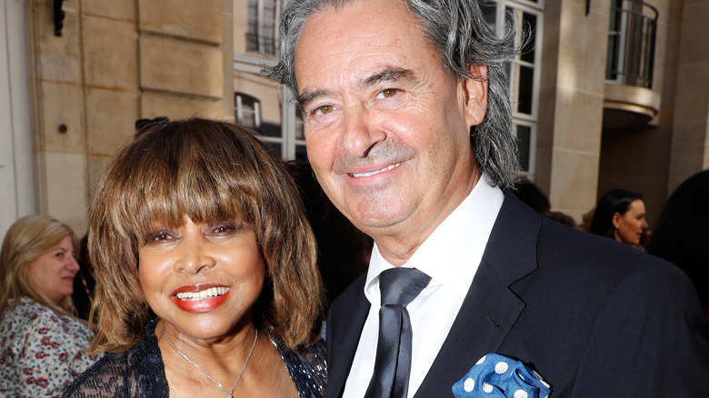 Tina Turner et Erwin Bach posent