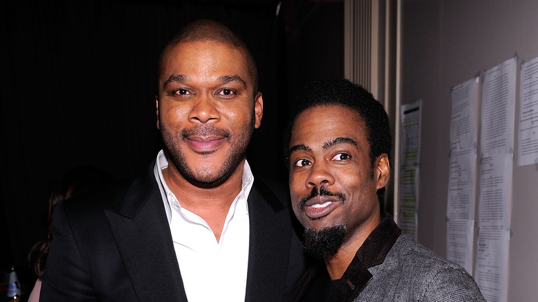 Tyler Perry et Chris Rock posent