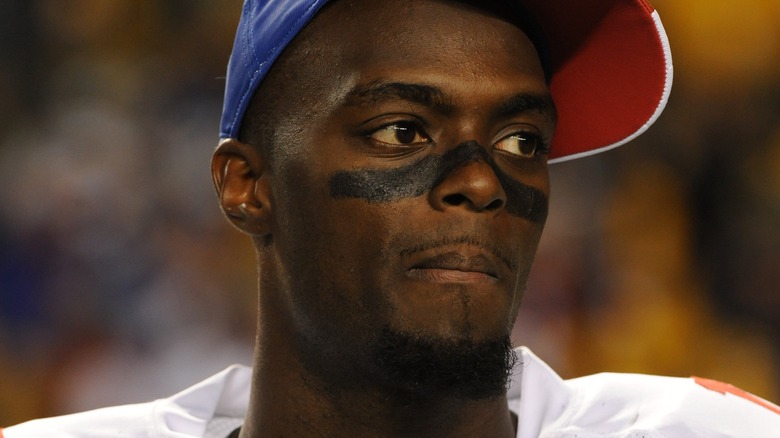 Plaxico Burress grimaçant