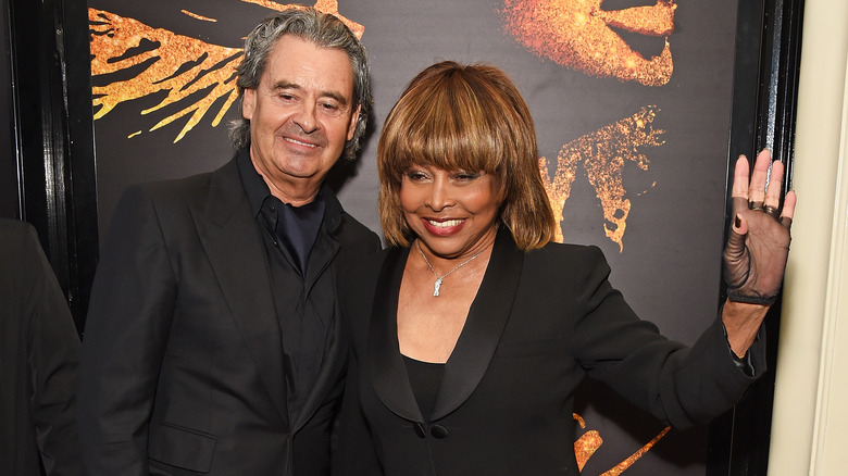 Tina Turner et Erwin Bach posent