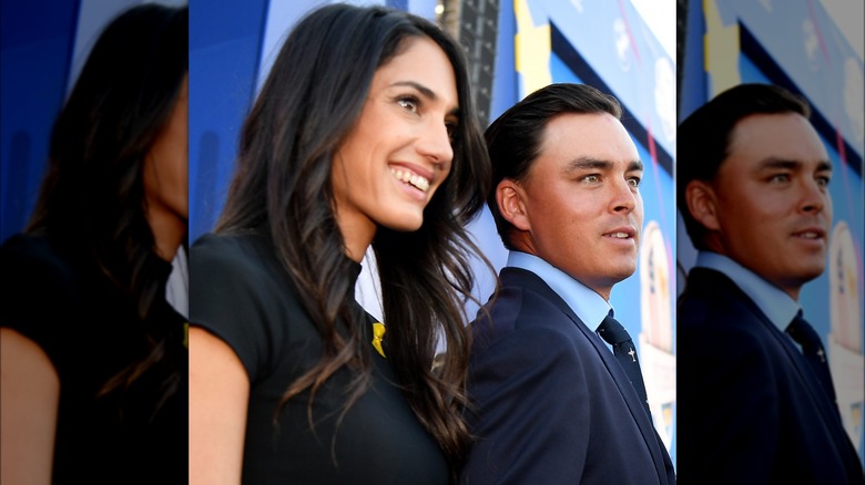 Rickie Fowler et Allison Stokke souriant