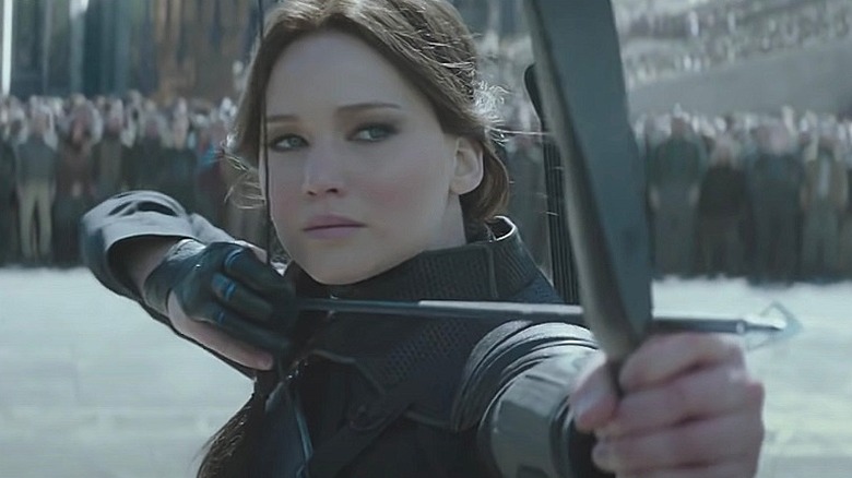 Jennifer Lawrence tir à l'arc Hunger Games