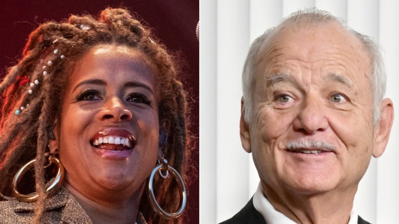 Kelis riant Bill Murray souriant