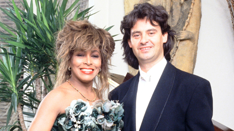 Tina Turner et Erwin Bach posent en 1989