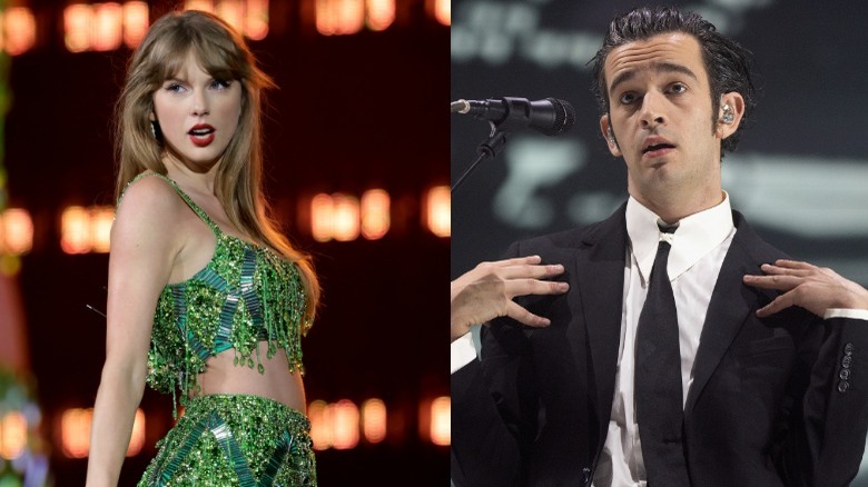 Taylor Swift et Matty Healy sur scène