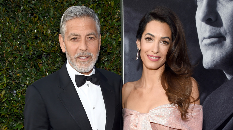 Amal et George Clooney souriants