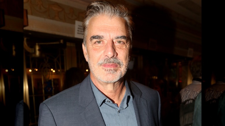 Cheveux de barbe grise de Chris Noth