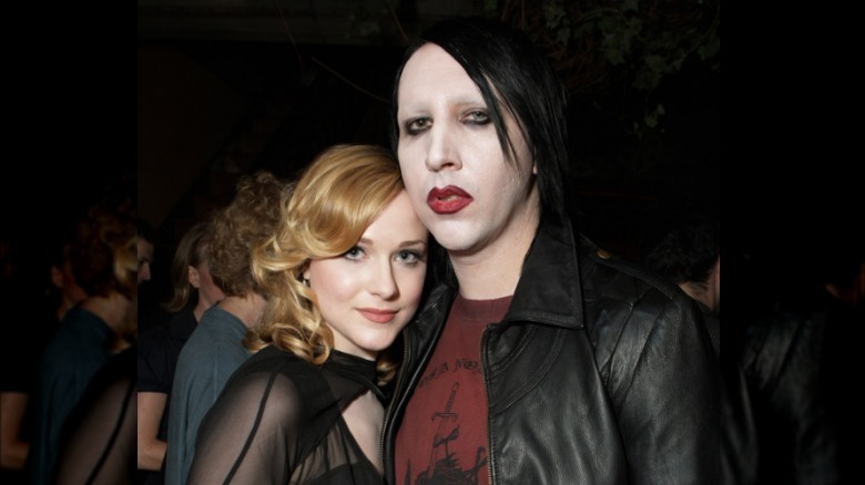 Marilyn Manson posant avec Evan Rachel