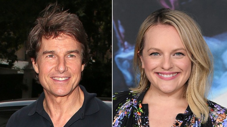 Tom Cruise et Elizabeth Moss souriant