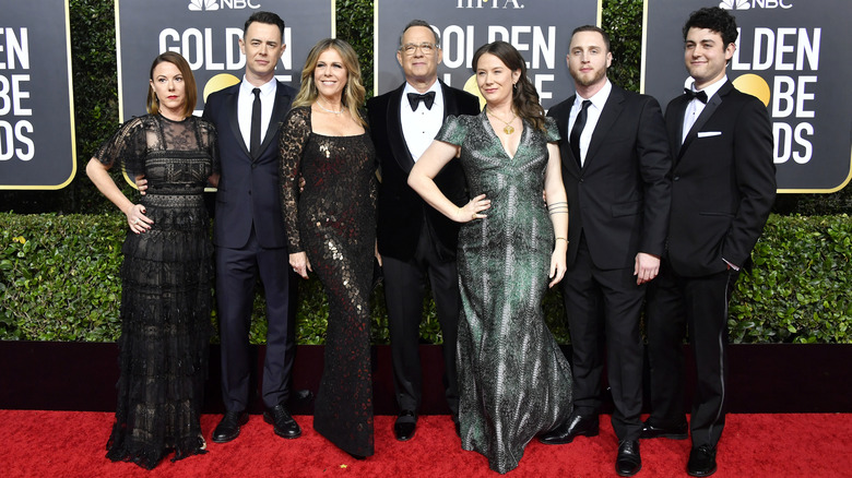 Tom Hanks avec sa famille aux Golden Globes