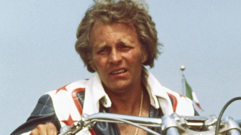 Evel Knievel à moto en 1973