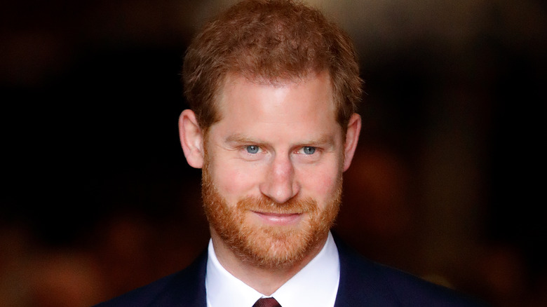 Prince Harry barbe rousse souriant