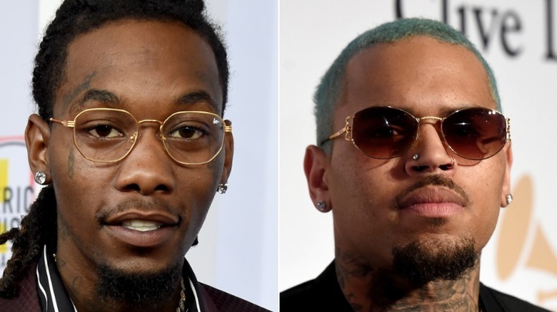 Offset, à gauche, et Chris Brown, à droite