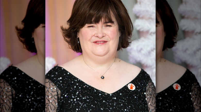 Susan Boyle posant pour les caméras