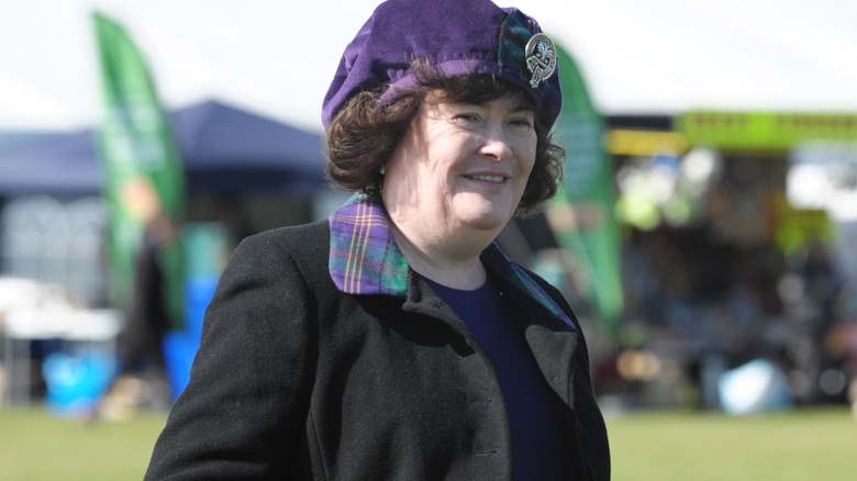 Susan Boyle posant à l'événement