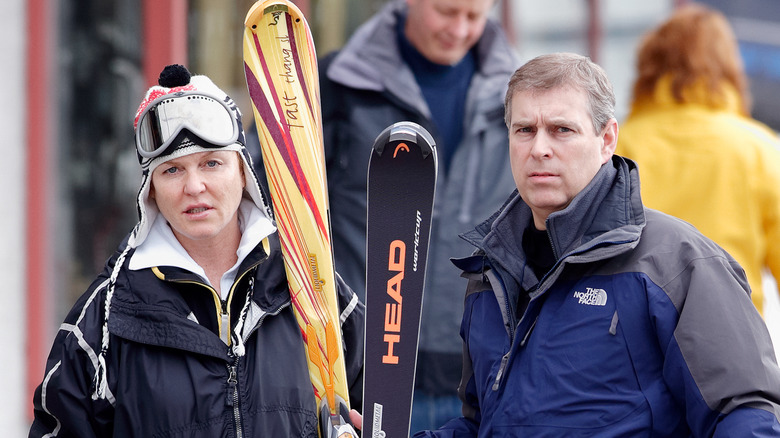 Bonnet de ski Sarah Ferguson, Prince Andrew ski