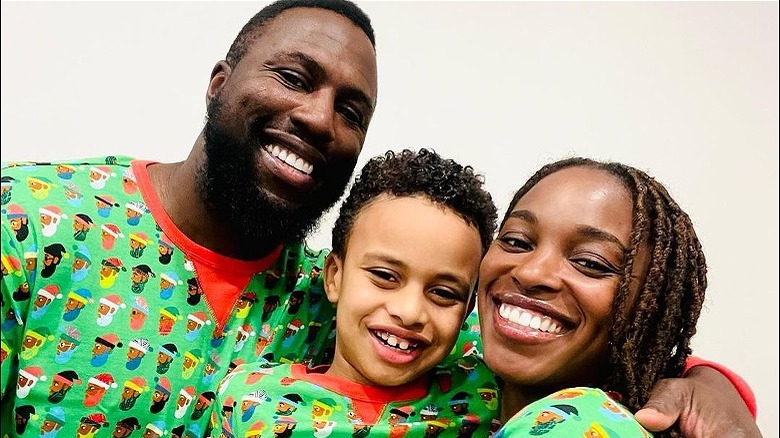 Jozy Altidore, Cameron Altidore et Sloane Stephens souriant