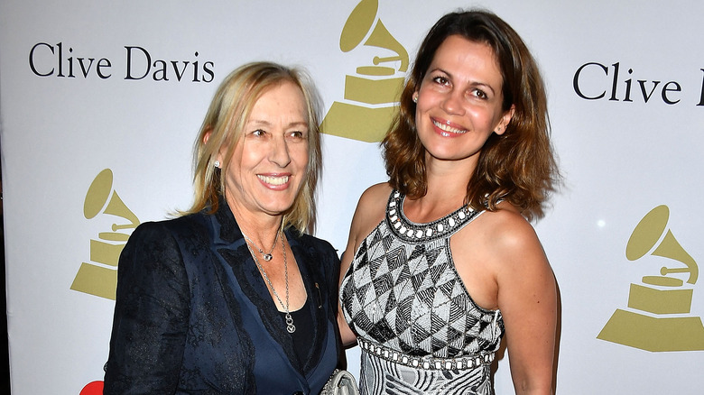 Martina Navratilova et Julia Lemigova tapis rouge