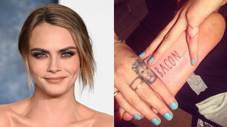 Tatouage d'image fractionnée de Cara Delevingne