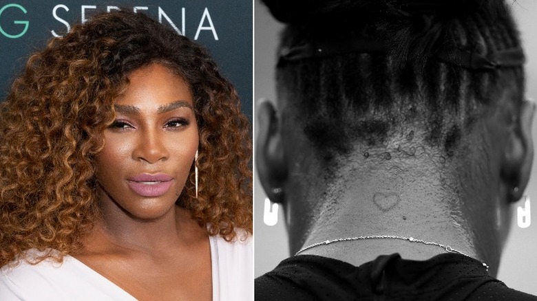 Tatouage d'image divisée de Serena Williams