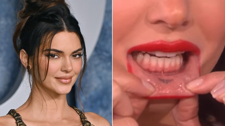 Kendall Jenner tatouage d'image divisée