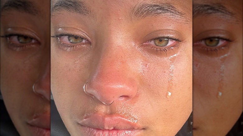 Willow Smith crying in selfie