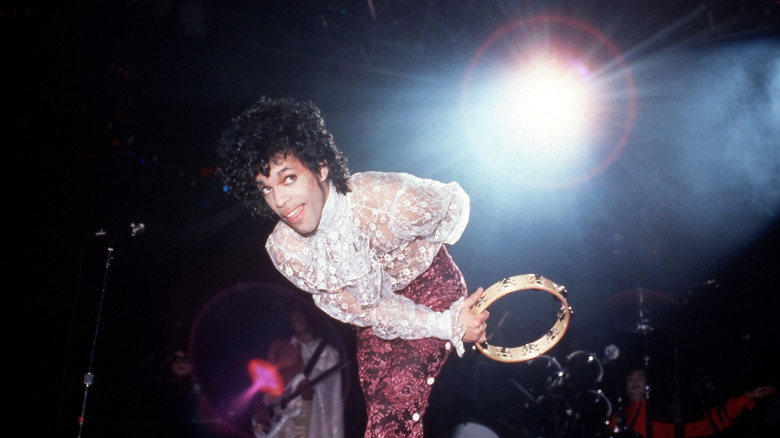 Prince performing on stage