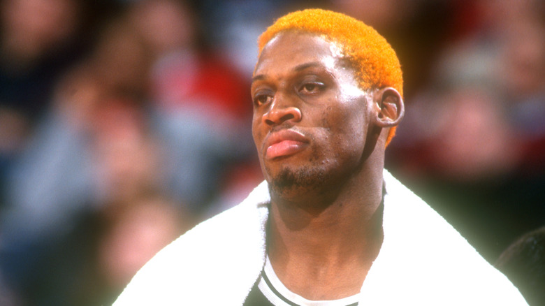 Dennis Rodman sur le terrain