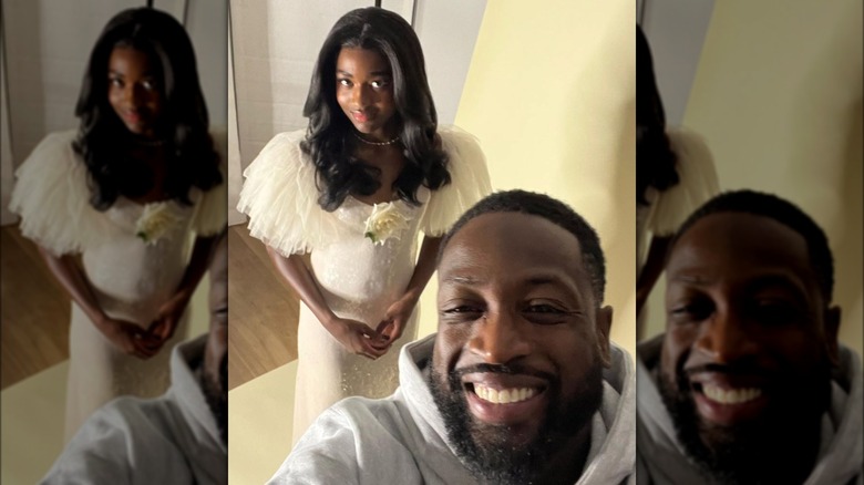 Dwayne Wade prend un selfie avec sa fille Zaya