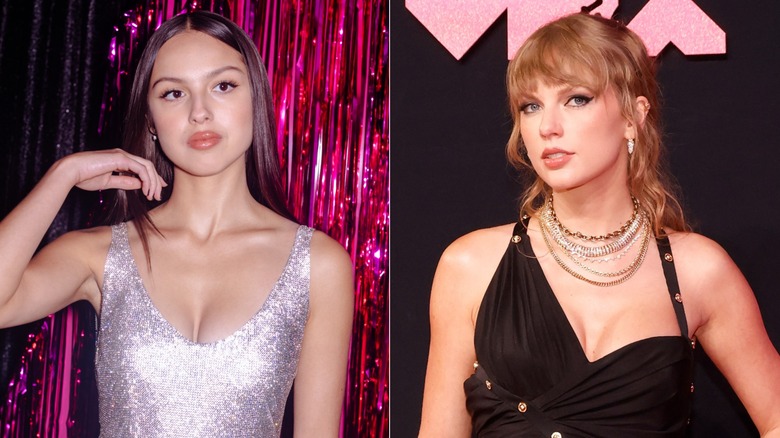 Olivia Rodrigo et Taylor Swift posant