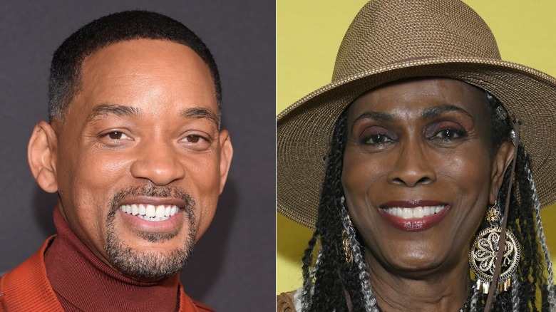 Will Smith souriant et Janet Hubert souriant